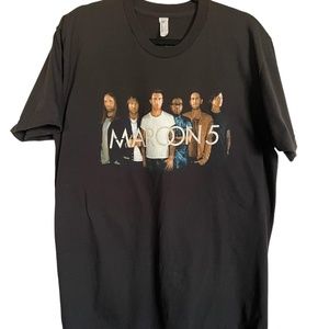 American Apparel Mason 5 black 2017 tour t-shirt
